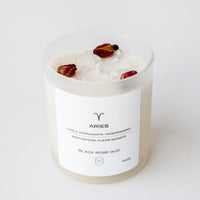 zodiac series - crystal infused candle - aries