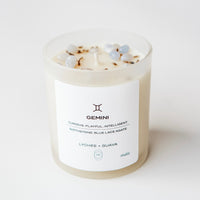 zodiac series - crystal infused candle - gemini