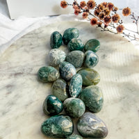 moss agate tumble