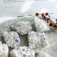 angel aura quartz cluster - small