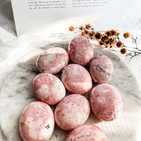 rhodonite palm stone