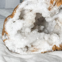 clear quartz geode HALF - 6B (matches with 6A)