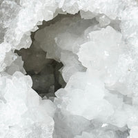 clear quartz geode HALF - 8A (matches with 8B)