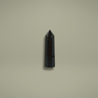 black obsidian point