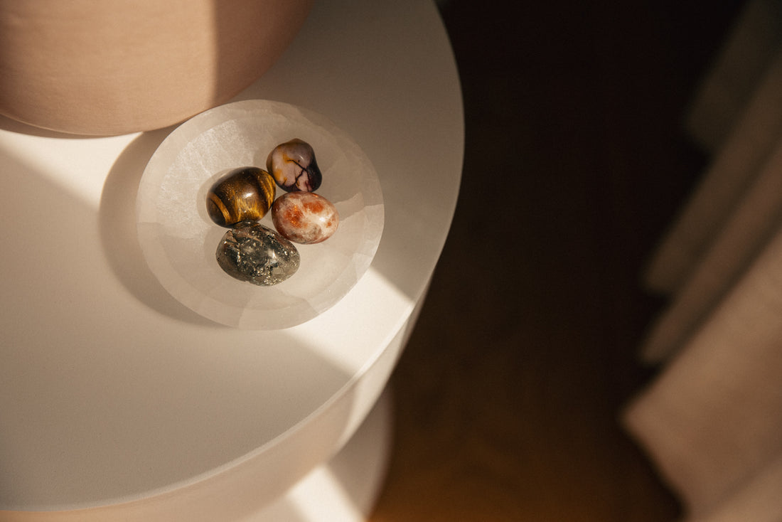 selenite round bowl