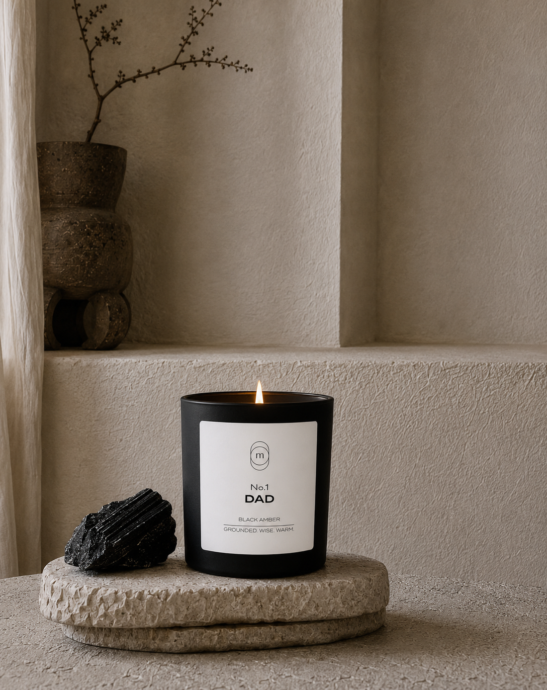 Crystal infused No.1 Dad candle