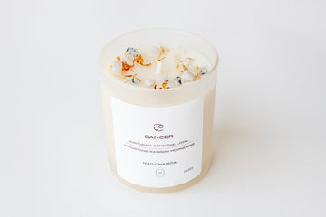 zodiac series - crystal infused candle - cancer