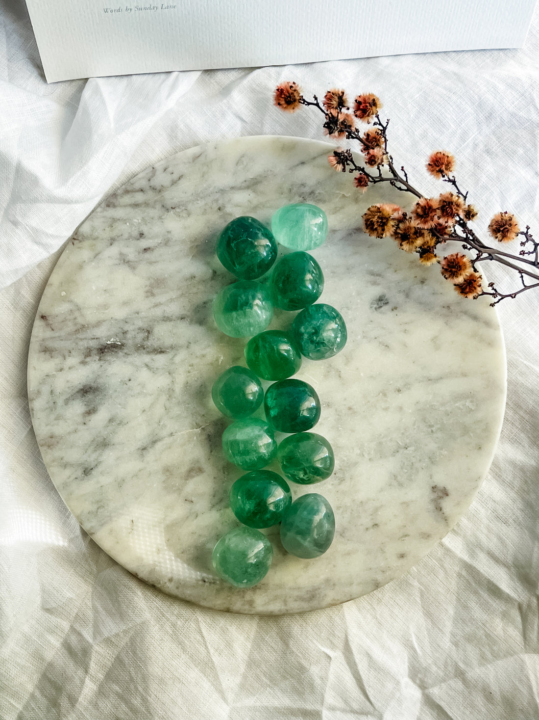 green fluorite tumble