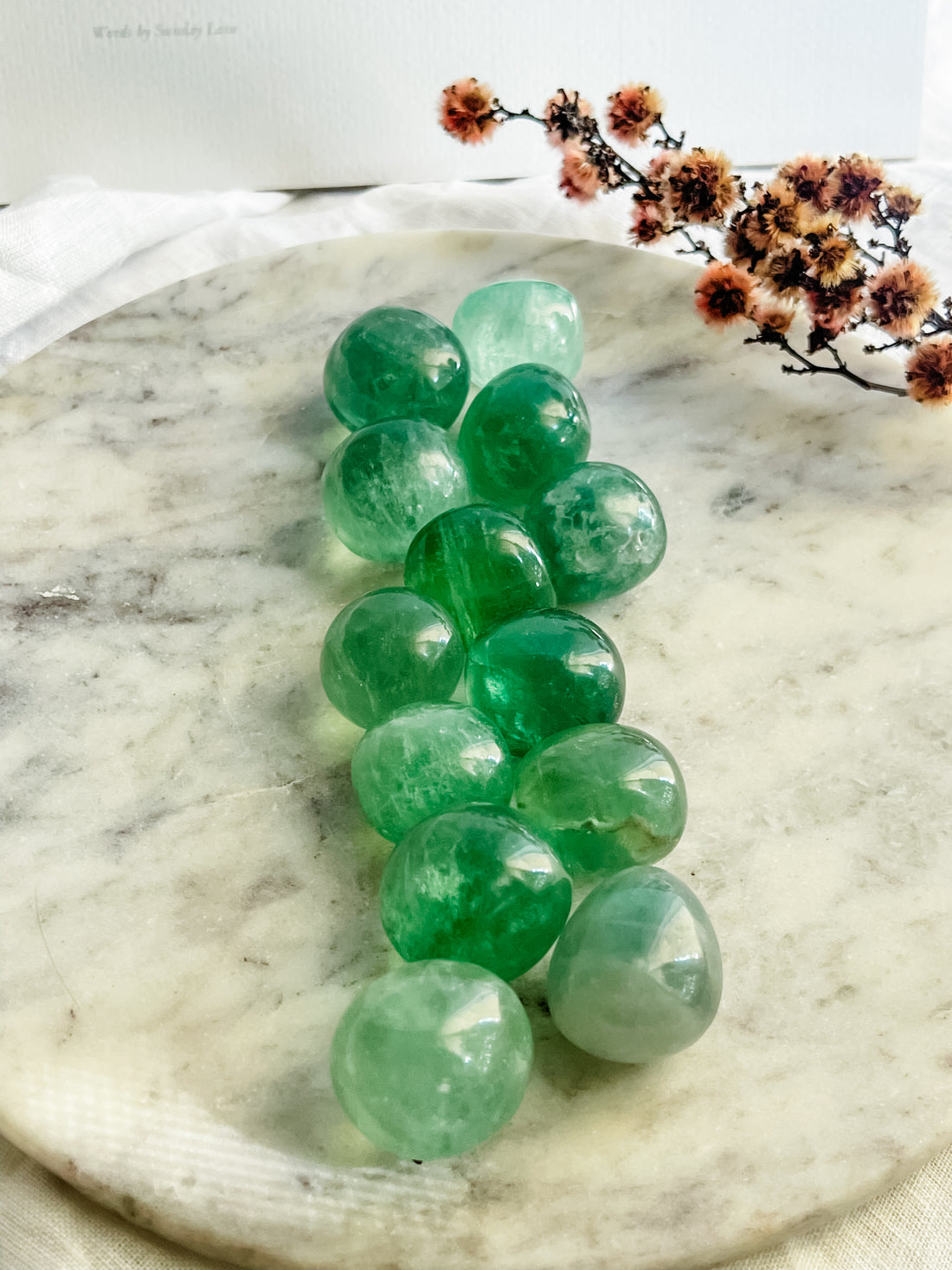 green fluorite tumble