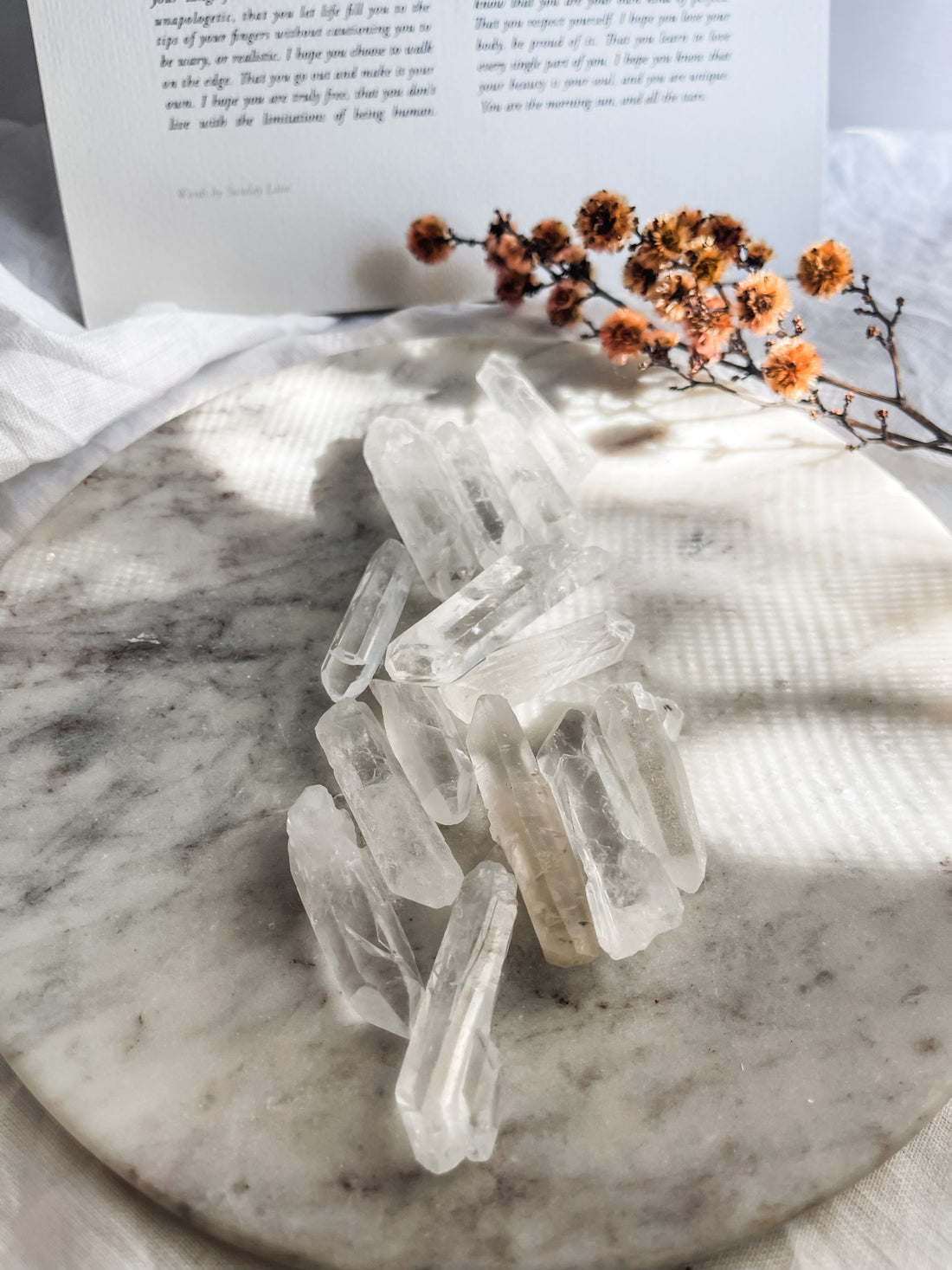 clear quartz rough points - small