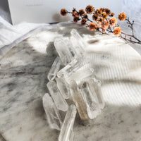clear quartz rough points - small