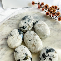 rainbow moonstone palm stone