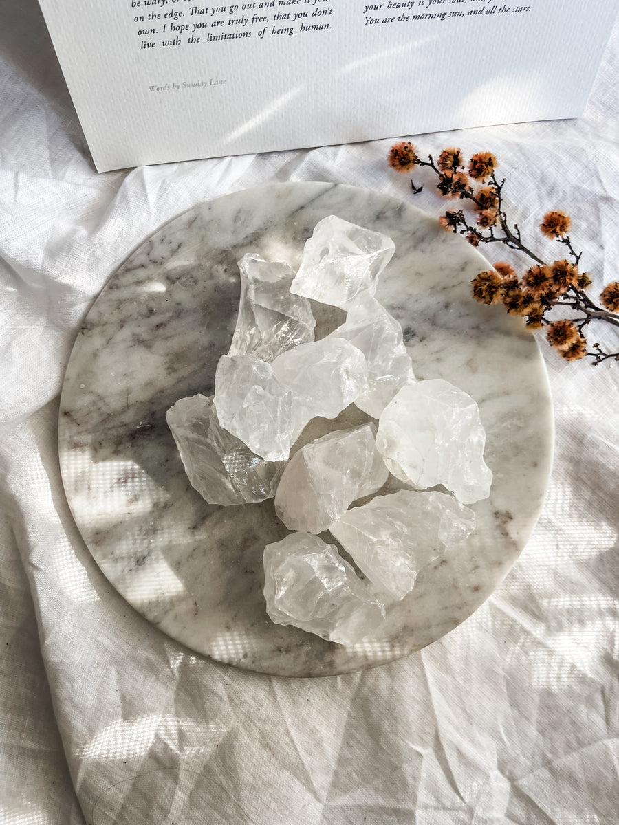 clear quartz rough