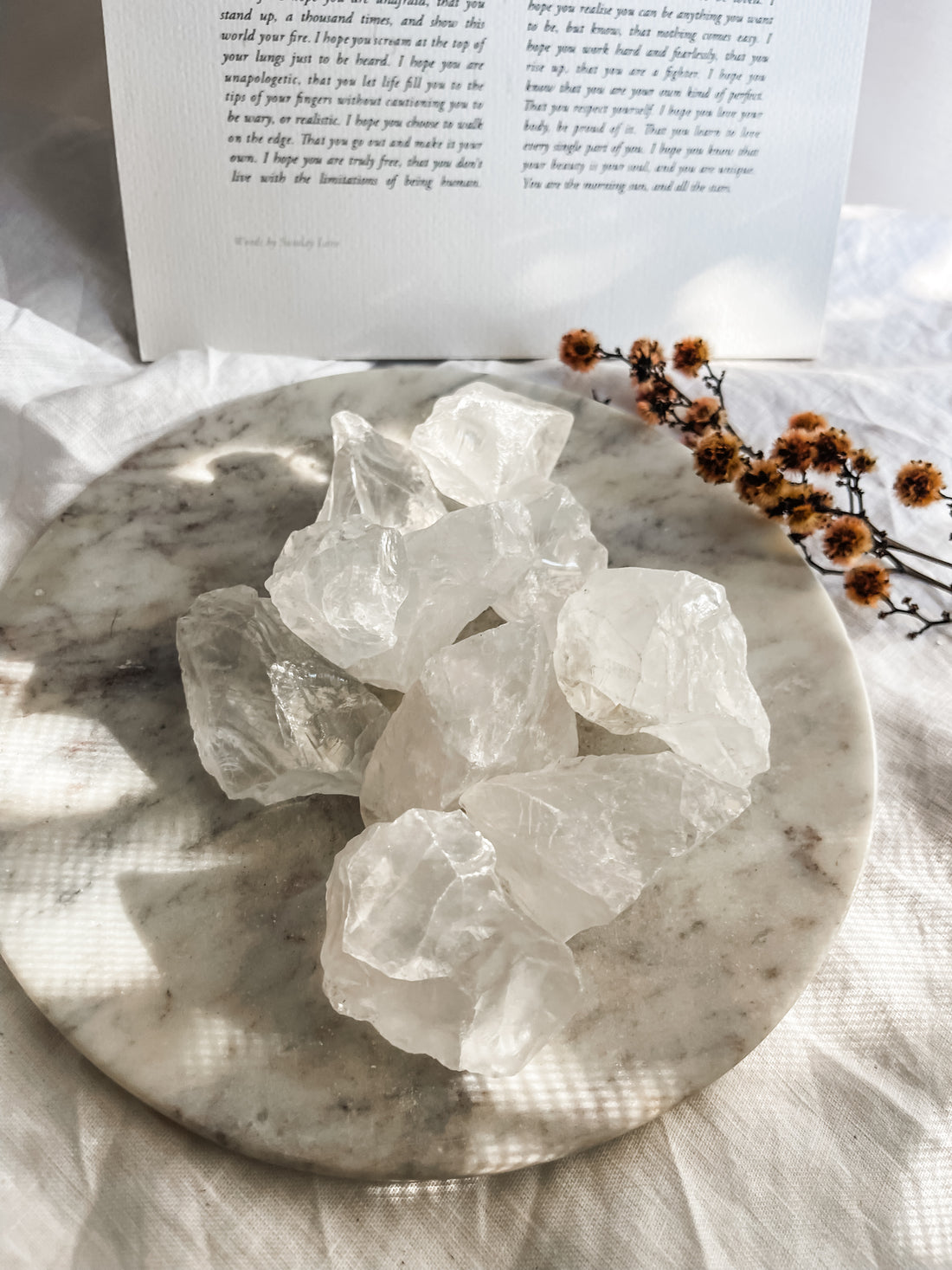 clear quartz rough
