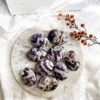 amethyst chevron palm stone
