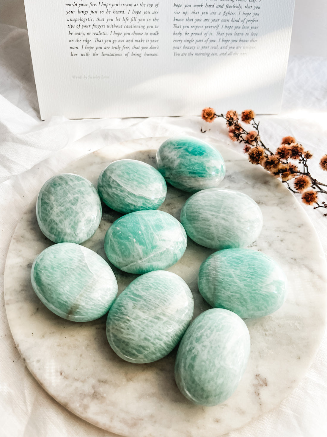 amazonite palm stone