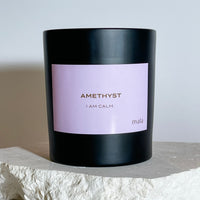 crystal infused amethyst candle