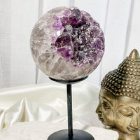 amethyst geode sphere on stand 02