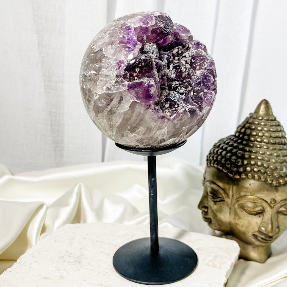 amethyst geode sphere on stand 02