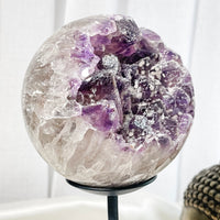 amethyst geode sphere on stand 02