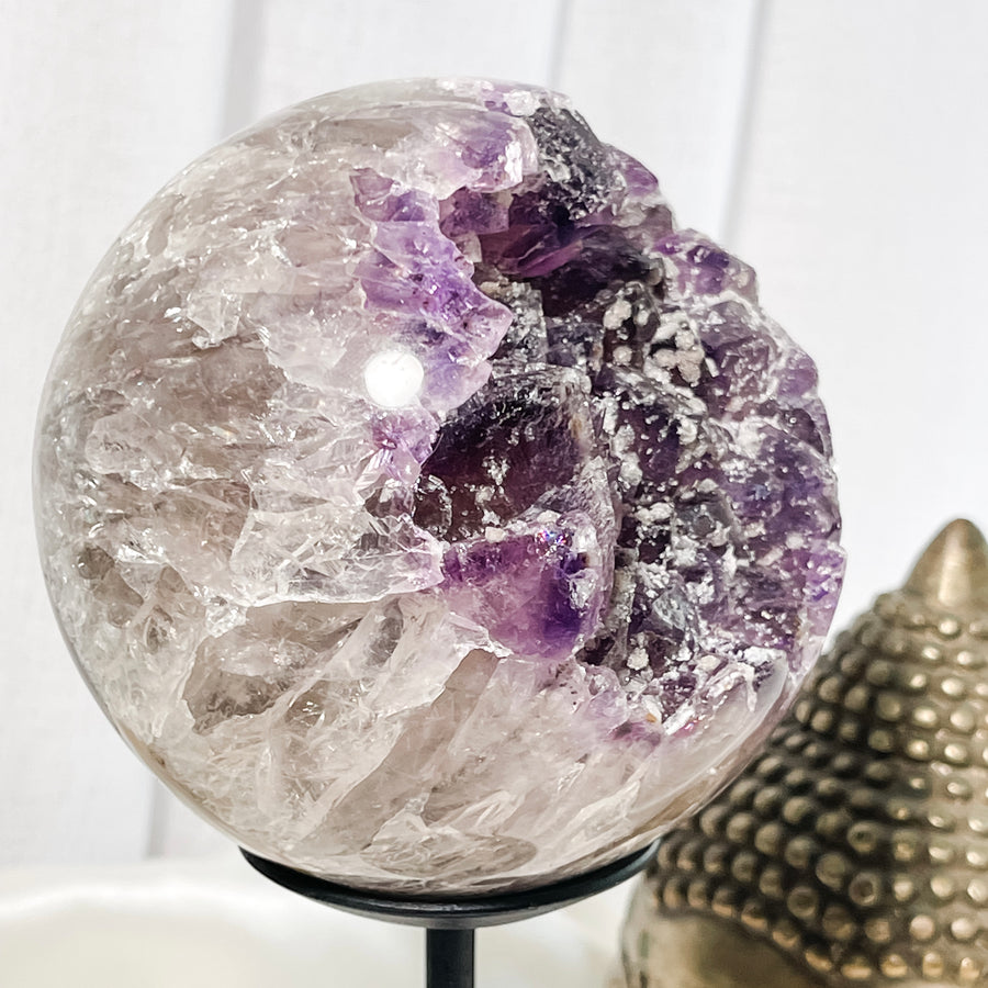 amethyst geode sphere on stand 02