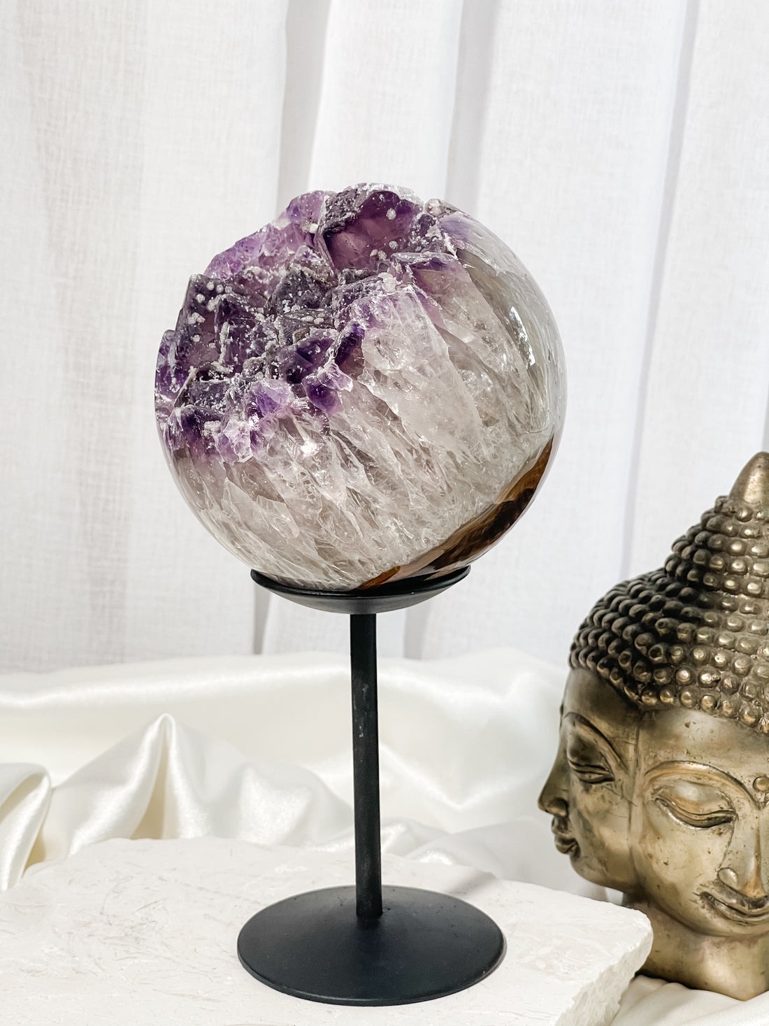 amethyst geode sphere on stand 02
