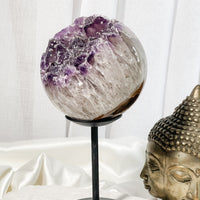 amethyst geode sphere on stand 02