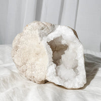 clear quartz geode HALF - 1A (matches with 1B)