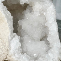 clear quartz geode HALF - 1A (matches with 1B)