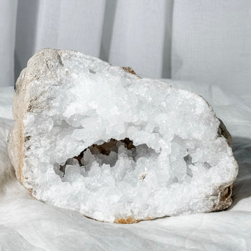 clear quartz geode HALF - 5B (matches with 5A)