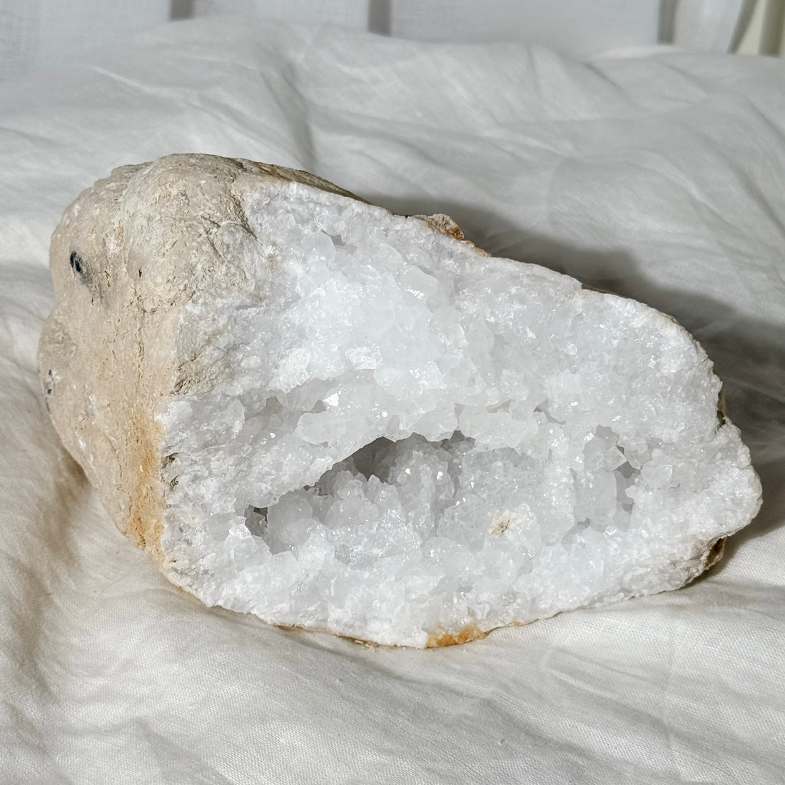 clear quartz geode HALF - 5B (matches with 5A)