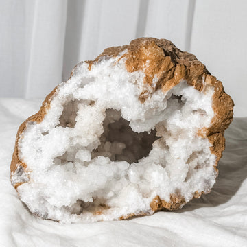 clear quartz geode HALF - 6B (matches with 6A)