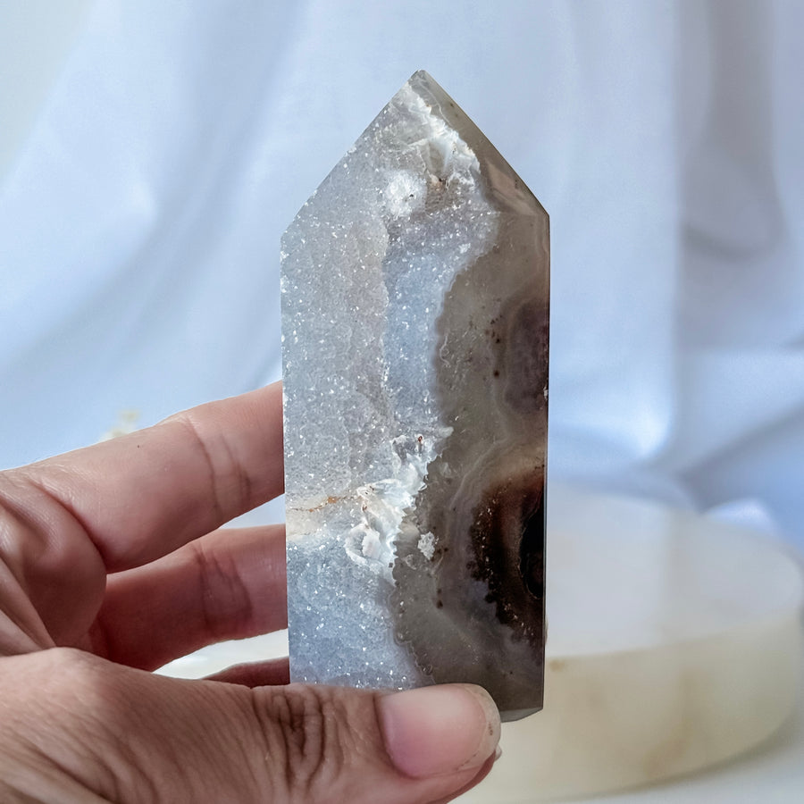 agate druzy point 12