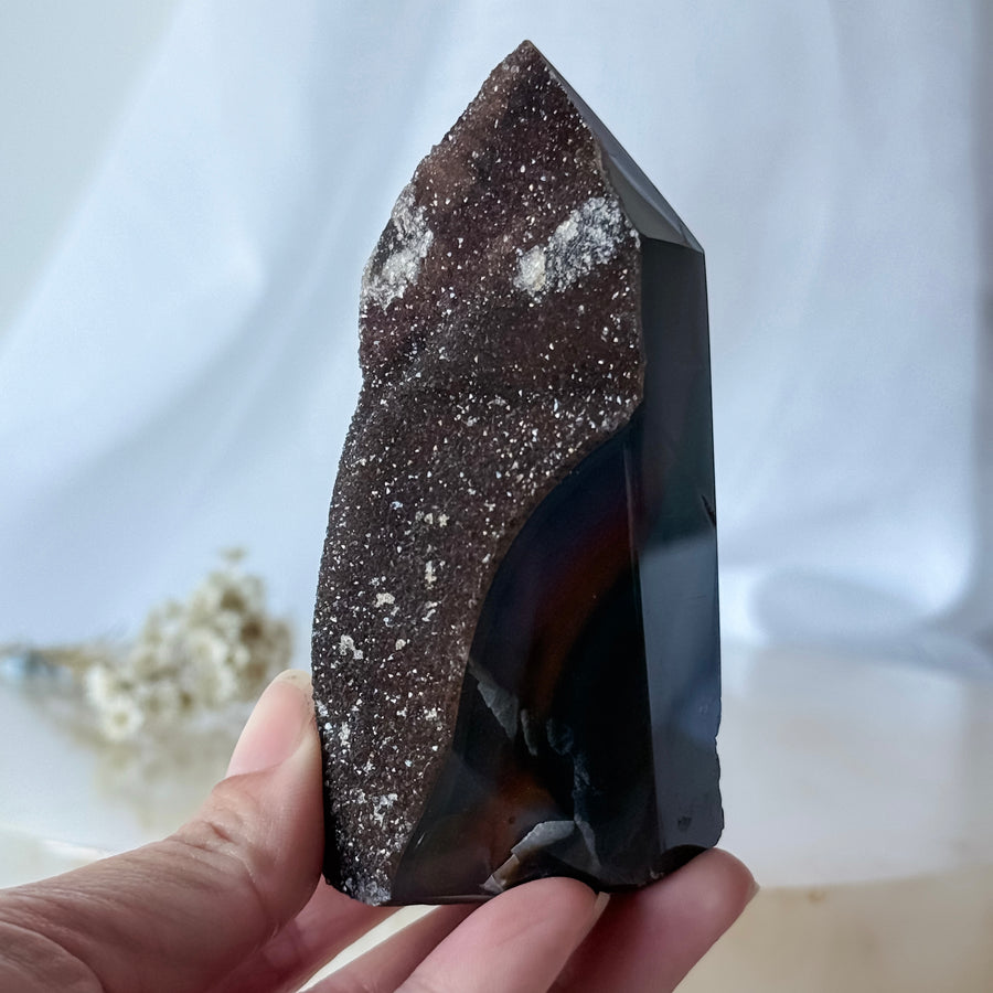 agate druzy point 13