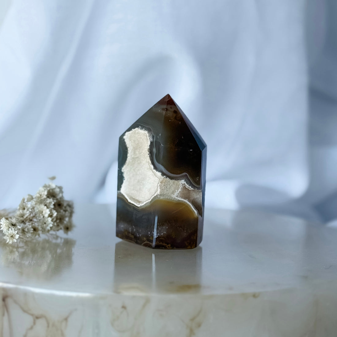 agate druzy point 17