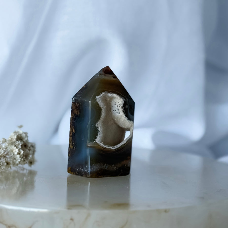 agate druzy point 17