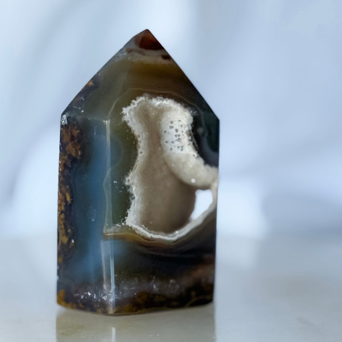 agate druzy point 17