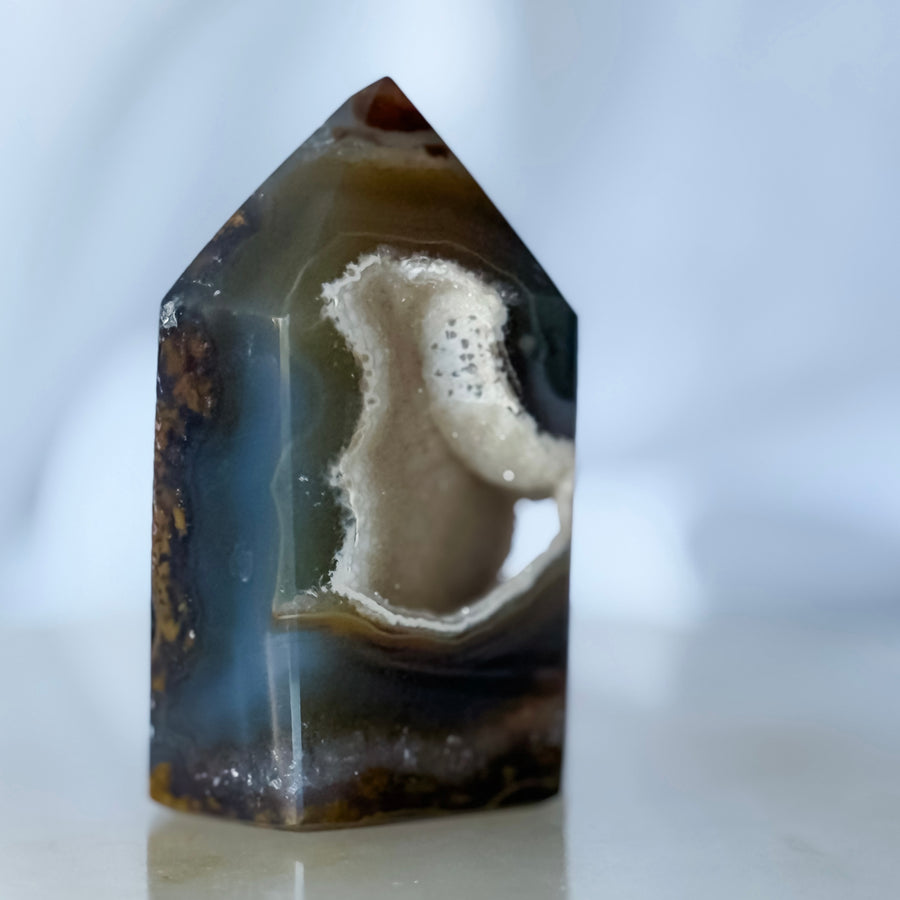 agate druzy point 17