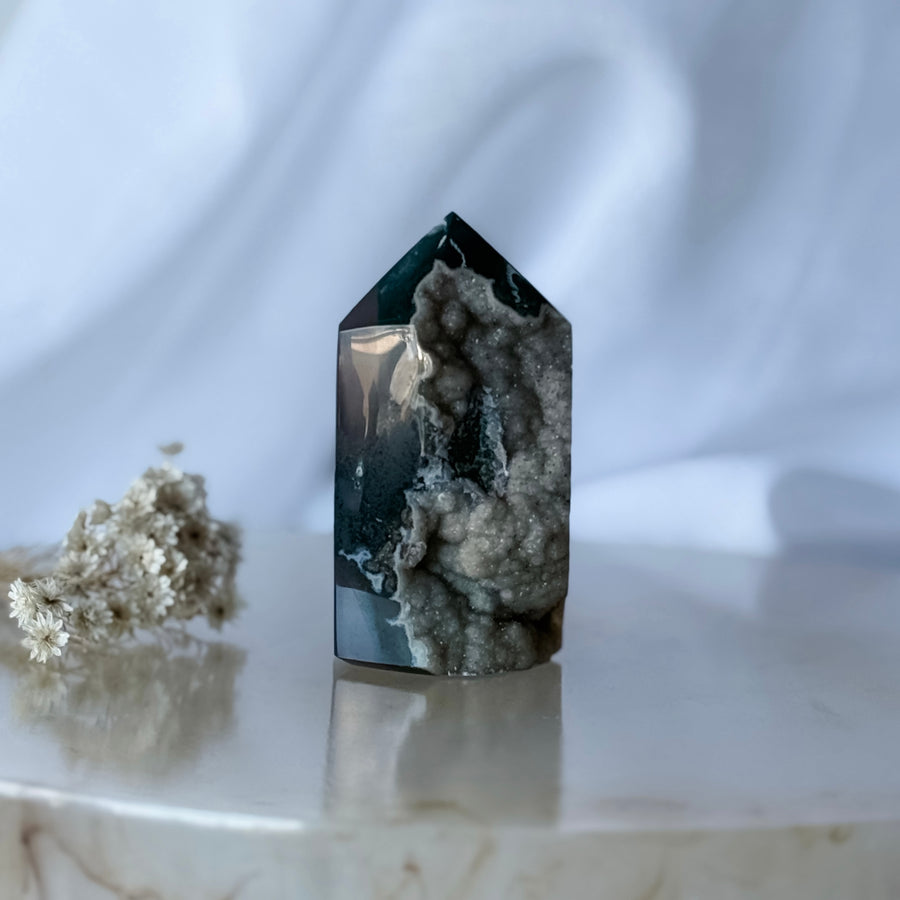 agate druzy point 18
