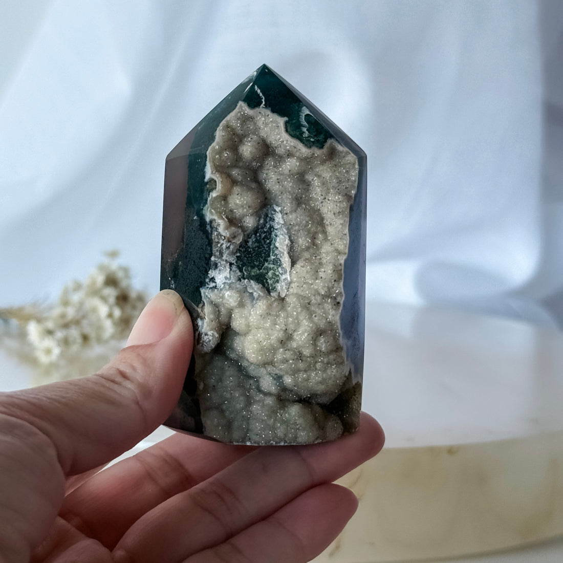 agate druzy point 18