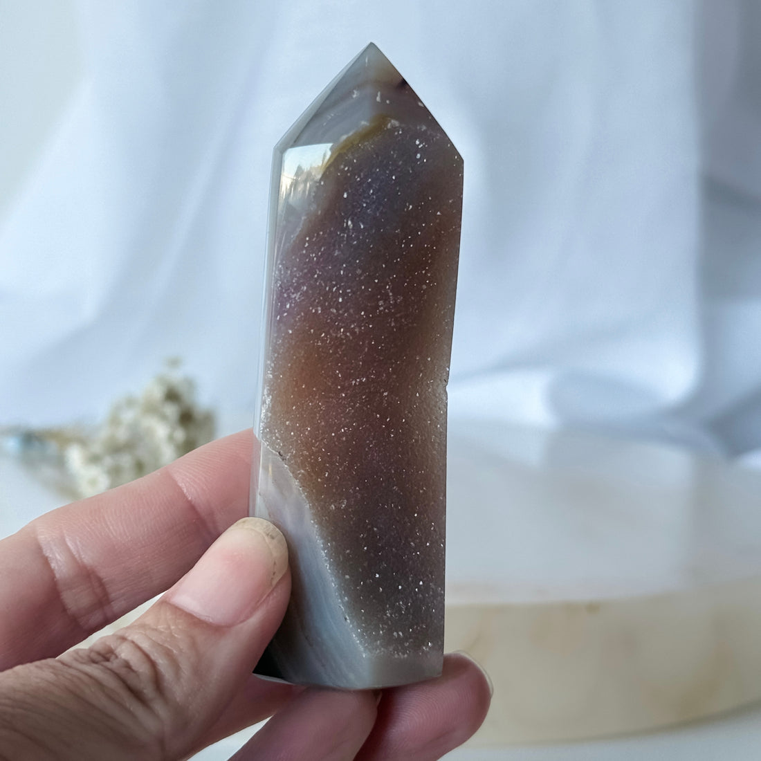 agate druzy point 19