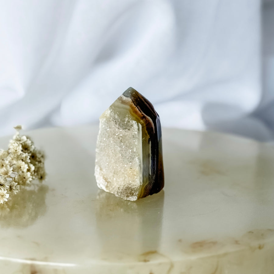 agate druzy point 21