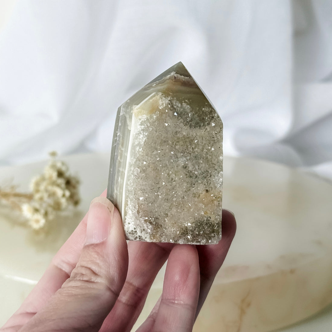 agate druzy point 21