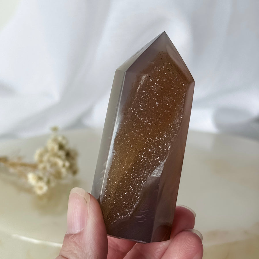 agate druzy point 22