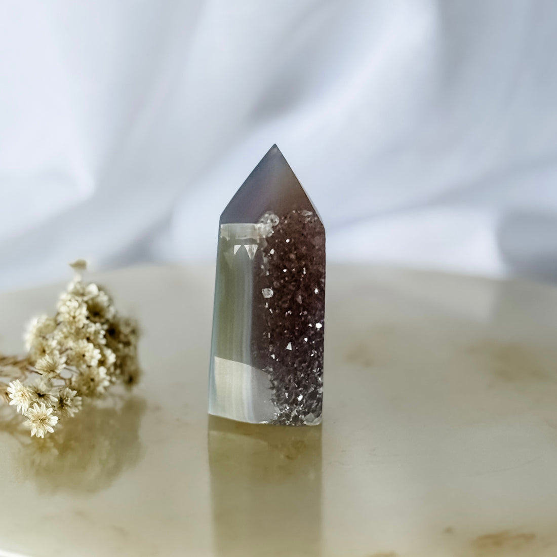 agate druzy point 23