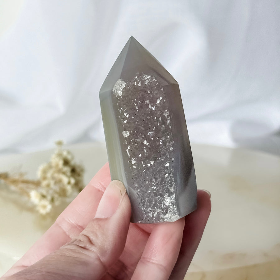 agate druzy point 23