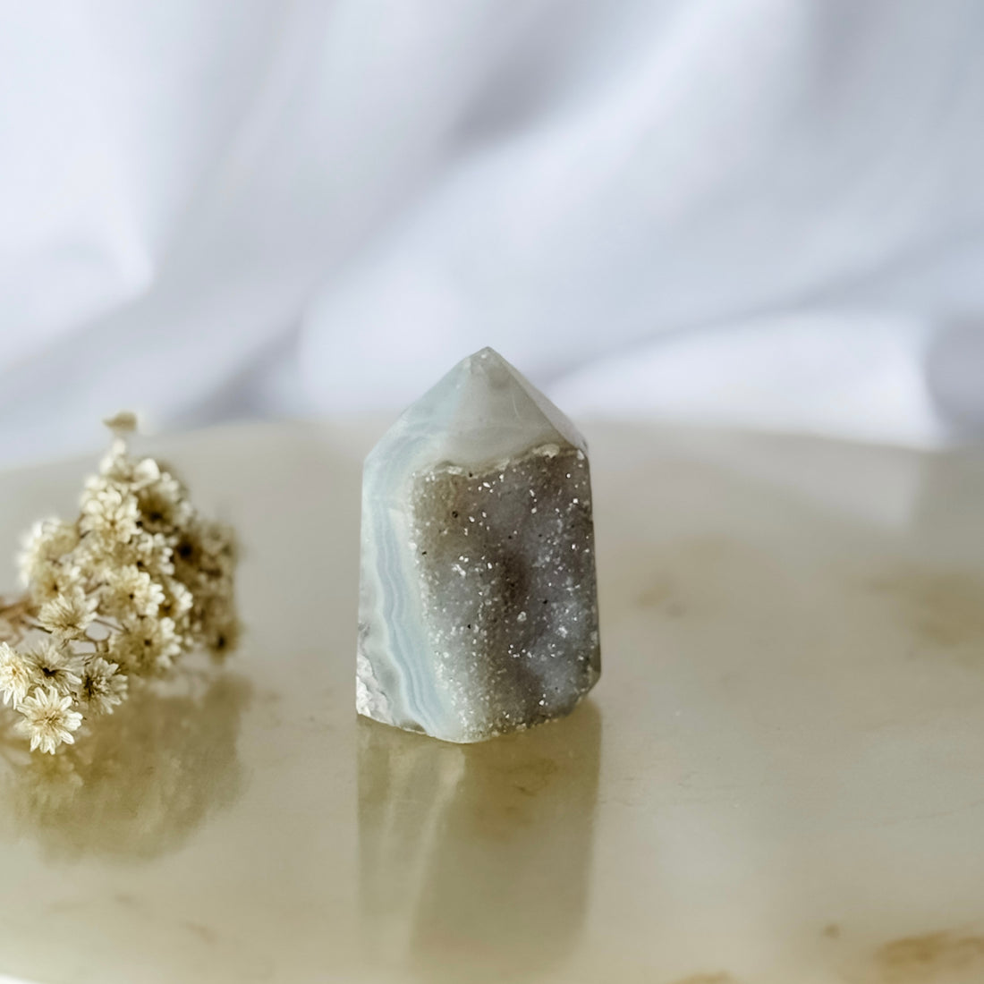 agate druzy point 25