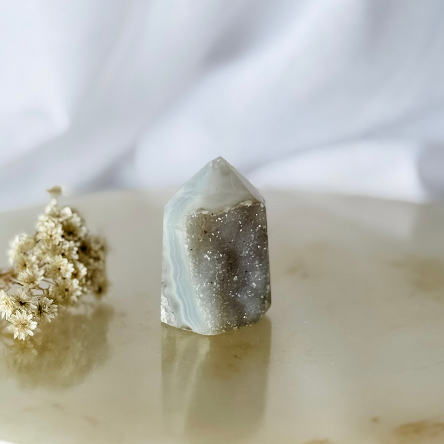 agate druzy point 25