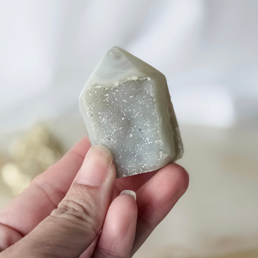 agate druzy point 25