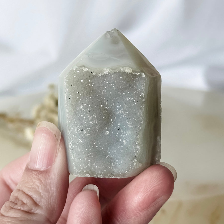 agate druzy point 25
